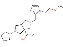 (3aR*,6aR*)-2-cyclopentyl-5-{[1-(2-methoxyethyl)-1H-imidazol-2-yl]methyl}hexahydropyrrolo[3,4-c]pyrrole-3a(1H)-carboxylic acid