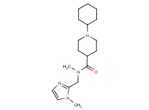 1-cyclohexyl-N-methyl-N-[(1-methyl-1H-imidazol-2-yl)methyl]-4-piperidinecarboxamide