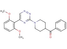 {1-[5-(2,6-dimethoxyphenyl)-1,2,4-triazin-3-yl]-4-piperidinyl}(phenyl)methanone