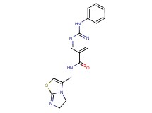 2-anilino-N-(5,6-dihydroimidazo[2,1-b][1,3]thiazol-3-ylmethyl)-5-pyrimidinecarboxamide