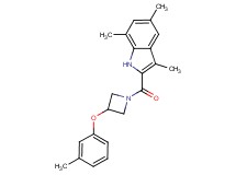 3,5,7-trimethyl-2-{[3-(3-methylphenoxy)-1-azetidinyl]carbonyl}-1H-indole