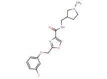 2-[(3-fluorophenoxy)methyl]-N-[(1-methylpyrrolidin-3-yl)methyl]-1,3-oxazole-4-carboxamide