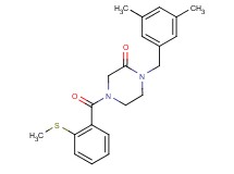 1-(3,5-dimethylbenzyl)-4-[2-(methylthio)benzoyl]-2-piperazinone