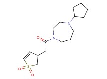 1-cyclopentyl-4-[(1,1-dioxido-2,3-dihydro-3-thienyl)acetyl]-1,4-diazepane
