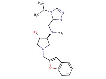 (3S*,4S*)-1-(1-benzofuran-2-ylmethyl)-4-[[(4-isopropyl-4H-1,2,4-triazol-3-yl)methyl](methyl)amino]-3-pyrrolidinol