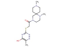 3-{[2-(1,9-dimethyl-1,4,9-triazaspiro[5.5]undec-4-yl)-2-oxoethyl]thio}-6-methyl-1,2,4-triazin-5-ol