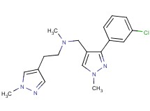 N-{[3-(3-chlorophenyl)-1-methyl-1H-pyrazol-4-yl]methyl}-N-methyl-2-(1-methyl-1H-pyrazol-4-yl)ethanamine