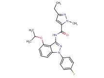 3-ethyl-N-[1-(4-fluorophenyl)-4-isopropoxy-1H-indazol-3-yl]-1-methyl-1H-pyrazole-5-carboxamide