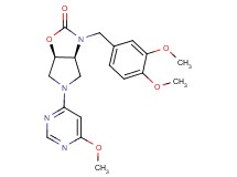 (3aS*,6aR*)-3-(3,4-dimethoxybenzyl)-5-(6-methoxy-4-pyrimidinyl)hexahydro-2H-pyrrolo[3,4-d][1,3]oxazol-2-one