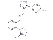 1-[3-(4-fluorophenyl)-1H-pyrazol-4-yl]-N-[2-(2-methyl-1H-imidazol-1-yl)benzyl]methanamine