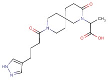 2-{3-oxo-9-[4-(1H-pyrazol-4-yl)butanoyl]-2,9-diazaspiro[5.5]undec-2-yl}propanoic acid