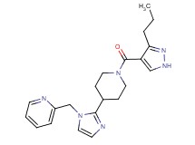 2-[(2-{1-[(3-propyl-1H-pyrazol-4-yl)carbonyl]piperidin-4-yl}-1H-imidazol-1-yl)methyl]pyridine