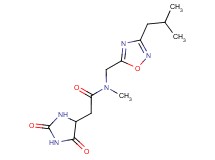 2-(2,5-dioxoimidazolidin-4-yl)-N-[(3-isobutyl-1,2,4-oxadiazol-5-yl)methyl]-N-methylacetamide