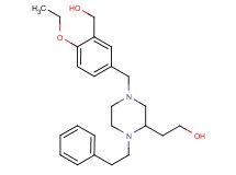 2-[4-[4-ethoxy-3-(hydroxymethyl)benzyl]-1-(2-phenylethyl)-2-piperazinyl]ethanol