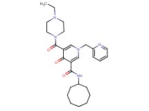 N-cyclooctyl-5-[(4-ethyl-1-piperazinyl)carbonyl]-4-oxo-1-(2-pyridinylmethyl)-1,4-dihydro-3-pyridinecarboxamide