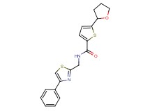 N-[(4-phenyl-1,3-thiazol-2-yl)methyl]-5-(tetrahydro-2-furanyl)-2-thiophenecarboxamide