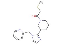 2-[(2-{1-[(methylthio)acetyl]-3-piperidinyl}-1H-imidazol-1-yl)methyl]pyridine