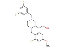 2-[4-(3,5-difluorobenzyl)-1-(2-fluoro-4-methoxybenzyl)-2-piperazinyl]ethanol