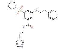 N-[2-(1H-imidazol-1-yl)ethyl]-3-[(2-phenylethyl)amino]-5-(1-pyrrolidinylsulfonyl)benzamide