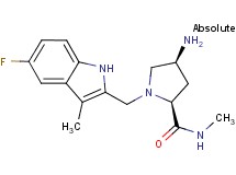 (2S,4S)-4-amino-1-[(5-fluoro-3-methyl-1H-indol-2-yl)methyl]-N-methylpyrrolidine-2-carboxamide