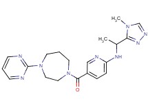 N-[1-(4-methyl-4H-1,2,4-triazol-3-yl)ethyl]-5-[(4-pyrimidin-2-yl-1,4-diazepan-1-yl)carbonyl]pyridin-2-amine