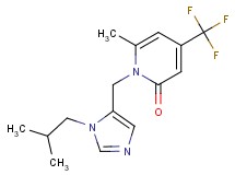 1-[(1-isobutyl-1H-imidazol-5-yl)methyl]-6-methyl-4-(trifluoromethyl)pyridin-2(1H)-one