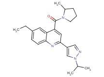 6-ethyl-2-(1-isopropyl-1H-pyrazol-4-yl)-4-[(2-methylpyrrolidin-1-yl)carbonyl]quinoline