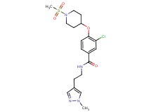 3-chloro-N-[2-(1-methyl-1H-pyrazol-4-yl)ethyl]-4-{[1-(methylsulfonyl)-4-piperidinyl]oxy}benzamide