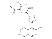 5-acetyl-6-methyl-3-[3-(3-methyl-5,6,7,8-tetrahydro-2,7-naphthyridin-4-yl)-1,2,4-oxadiazol-5-yl]-2(1H)-pyridinone hydrochloride