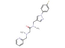 N~1~-{[1-(4-fluorophenyl)-1H-pyrazol-4-yl]methyl}-N~1~,N~2~-dimethyl-N~2~-(2-pyridinylmethyl)glycinamide