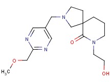 7-(2-hydroxyethyl)-2-{[2-(methoxymethyl)-5-pyrimidinyl]methyl}-2,7-diazaspiro[4.5]decan-6-one