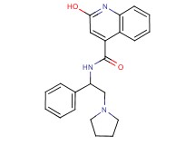 2-hydroxy-N-[1-phenyl-2-(1-pyrrolidinyl)ethyl]-4-quinolinecarboxamide
