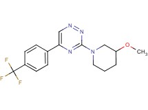 3-(3-methoxy-1-piperidinyl)-5-[4-(trifluoromethyl)phenyl]-1,2,4-triazine