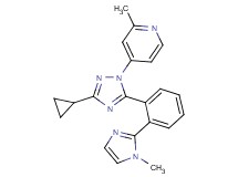 4-{3-cyclopropyl-5-[2-(1-methyl-1H-imidazol-2-yl)phenyl]-1H-1,2,4-triazol-1-yl}-2-methylpyridine
