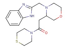2-({3-[2-oxo-2-(4-thiomorpholinyl)ethyl]-4-morpholinyl}methyl)-1H-benzimidazole