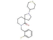 7-(2-fluorobenzyl)-2-(tetrahydro-2H-thiopyran-4-yl)-2,7-diazaspiro[4.5]decan-6-one