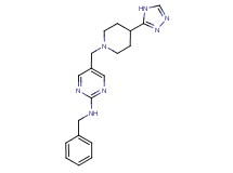 N-benzyl-5-{[4-(4H-1,2,4-triazol-3-yl)piperidin-1-yl]methyl}pyrimidin-2-amine