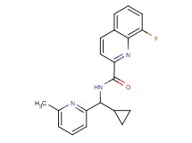 N-[cyclopropyl(6-methyl-2-pyridinyl)methyl]-8-fluoro-2-quinolinecarboxamide