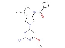 N-[rel-(3R,4S)-1-(2-amino-6-methoxy-4-pyrimidinyl)-4-isopropyl-3-pyrrolidinyl]cyclobutanecarboxamide hydrochloride