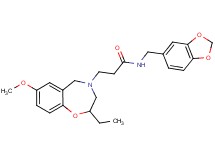 N-(1,3-benzodioxol-5-ylmethyl)-3-(2-ethyl-7-methoxy-2,3-dihydro-1,4-benzoxazepin-4(5H)-yl)propanamide