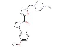 1-[(5-{[2-(3-methoxyphenyl)azetidin-1-yl]carbonyl}-2-furyl)methyl]-4-methylpiperazine