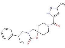 8-[(3-methyl-1H-pyrazol-5-yl)carbonyl]-3-(2-phenylpropyl)-1-oxa-3,8-diazaspiro[4.5]decan-2-one