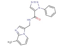 N-[(8-methylimidazo[1,2-a]pyridin-3-yl)methyl]-1-phenyl-1H-1,2,3-triazole-5-carboxamide