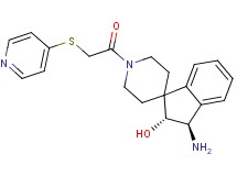 (2R*,3R*)-3-amino-1'-[(4-pyridinylthio)acetyl]-2,3-dihydrospiro[indene-1,4'-piperidin]-2-ol