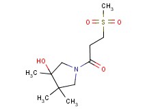 3,4,4-trimethyl-1-[3-(methylsulfonyl)propanoyl]pyrrolidin-3-ol