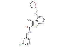 N-(3-chlorobenzyl)-5-methyl-4-[(tetrahydro-2-furanylmethyl)amino]thieno[2,3-d]pyrimidine-6-carboxamide