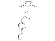 5-{[[2-(3,5-dimethyl-1H-pyrazol-4-yl)ethyl](methyl)amino]methyl}-N-ethylpyrimidin-2-amine
