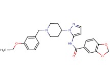 N-{1-[1-(3-ethoxybenzyl)-4-piperidinyl]-1H-pyrazol-5-yl}-1,3-benzodioxole-5-carboxamide