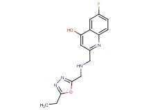 2-({[(5-ethyl-1,3,4-oxadiazol-2-yl)methyl]amino}methyl)-6-fluoroquinolin-4-ol