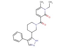 1-ethyl-6-methyl-3-{[3-(4-phenyl-1H-pyrazol-5-yl)piperidin-1-yl]carbonyl}pyridin-2(1H)-one